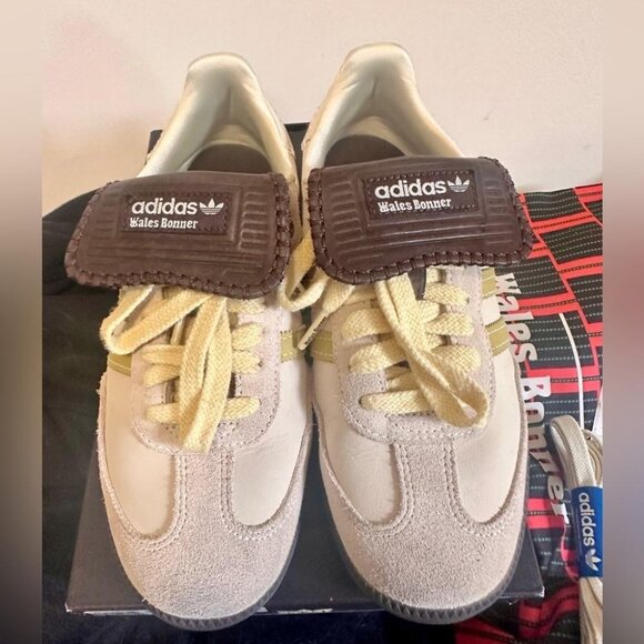 Adidas x Wales Bonner Samba Nubuck Ecrtin Brown Cream Yellow - Picture 4 of 6